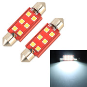 Lampada da lettura per auto 2 PZ 41mm DC12V / 2.2W / 6000K / 130LM 6LED SMD-3030, 41mm