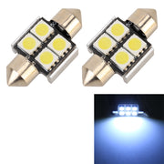 Lampada da lettura per auto 10 PZ 31mm DC12V / 2W / 7000K / 80LM 4LED SMD-5050, 31mm, 4LEDs SMD-5050
