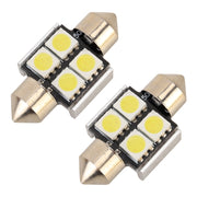 Lampada da lettura per auto 10 PZ 31mm DC12V / 2W / 7000K / 80LM 4LED SMD-5050, 31mm, 4LEDs SMD-5050