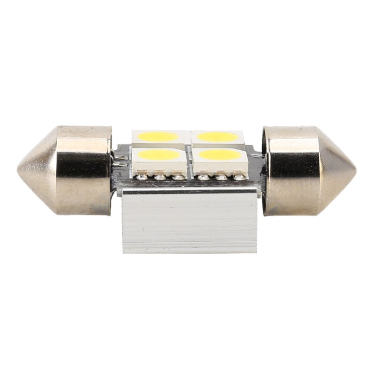 Lampada da lettura per auto 10 PZ 31mm DC12V / 2W / 7000K / 80LM 4LED SMD-5050, 31mm, 4LEDs SMD-5050