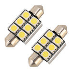 Lampada da lettura per auto 10 pz 36mm DC12V / 2W / 7000K / 80LM 6LED SMD-5050, 36mm, 6LEDs SMD-5050