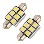 Lampada da lettura per auto 10 pz 36mm DC12V / 2W / 7000K / 80LM 6LED SMD-5050, 36mm, 6LEDs SMD-5050