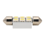 Lampada da lettura per auto 10 pz 36mm DC12V / 2W / 7000K / 80LM 6LED SMD-5050, 36mm, 6LEDs SMD-5050