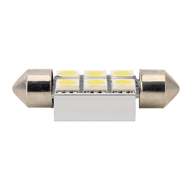 Lampada da lettura per auto 10 pz 36mm DC12V / 2W / 7000K / 80LM 6LED SMD-5050, 36mm, 6LEDs SMD-5050