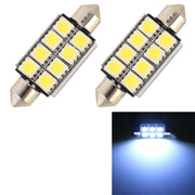 Lampada da lettura per auto 10 pz 41mm DC12V / 2W / 7000K / 80LM 8LED SMD-5050, 41mm, 8LEDs SMD-5050