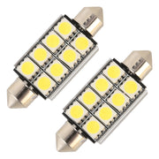 Lampada da lettura per auto 10 pz 41mm DC12V / 2W / 7000K / 80LM 8LED SMD-5050, 41mm, 8LEDs SMD-5050