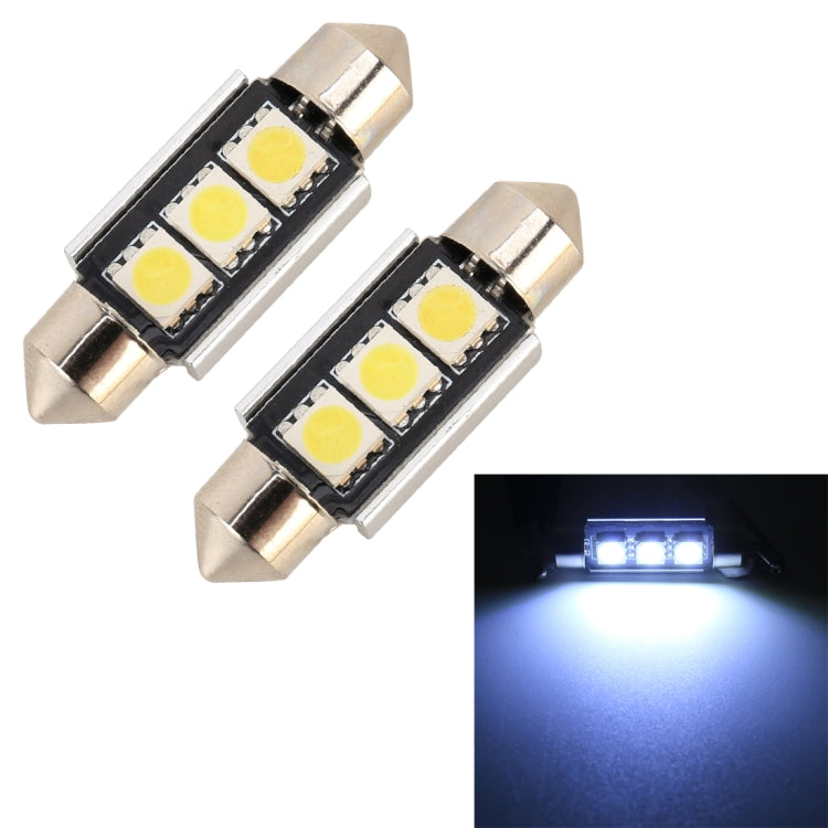 Lampada da lettura per auto 10 pezzi 36 mm DC12V / 1,7 W / 7000 K / 70 LM 3 LED SMD-5050, 36mm, 3LEDs SMD-5050