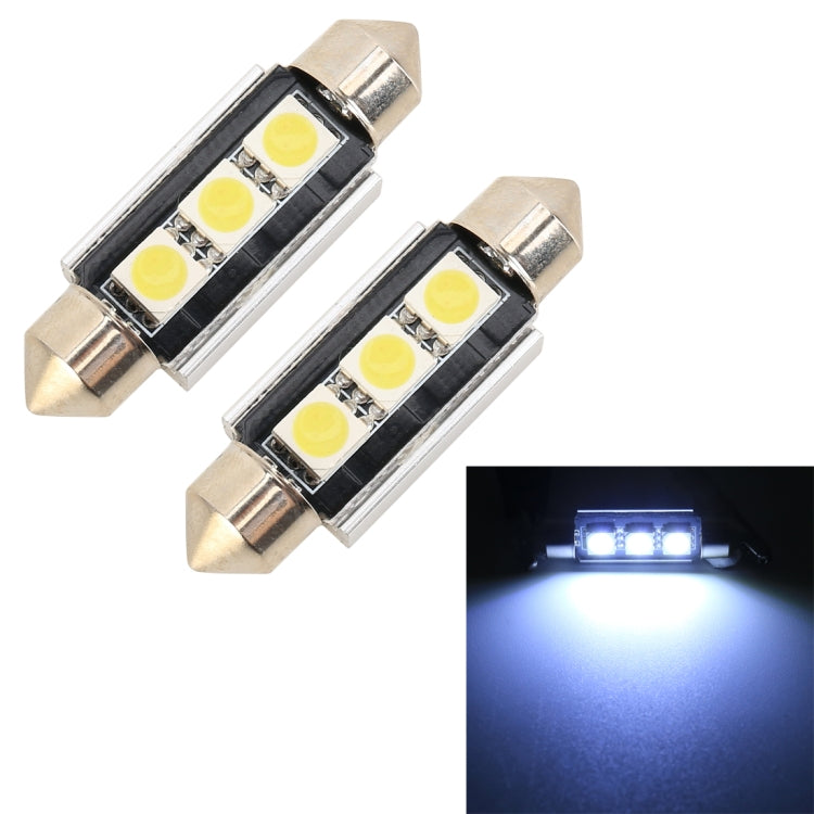 Lampada da lettura per auto 10 PZ 39mm DC12V / 1,7W / 7000K / 70LM 3LED SMD-5050, 39mm, 3LEDs SMD-5050