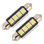 10 PZ 41mm DC12V / 1.7W / 7000K / 70LM 4LED SMD-5050 Lampada da lettura per auto, 41mm, 4LEDs SMD-5050