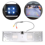 JX-9488 720x540 Pixel Effettivi NTSC 60HZ CMOS II Telecamera di retromarcia per auto universale impermeabile con lampada 4LED a luce bianca da 2W 80LM 5000K, DC 12V, Lunghezza cavo: 4m, White, Silver