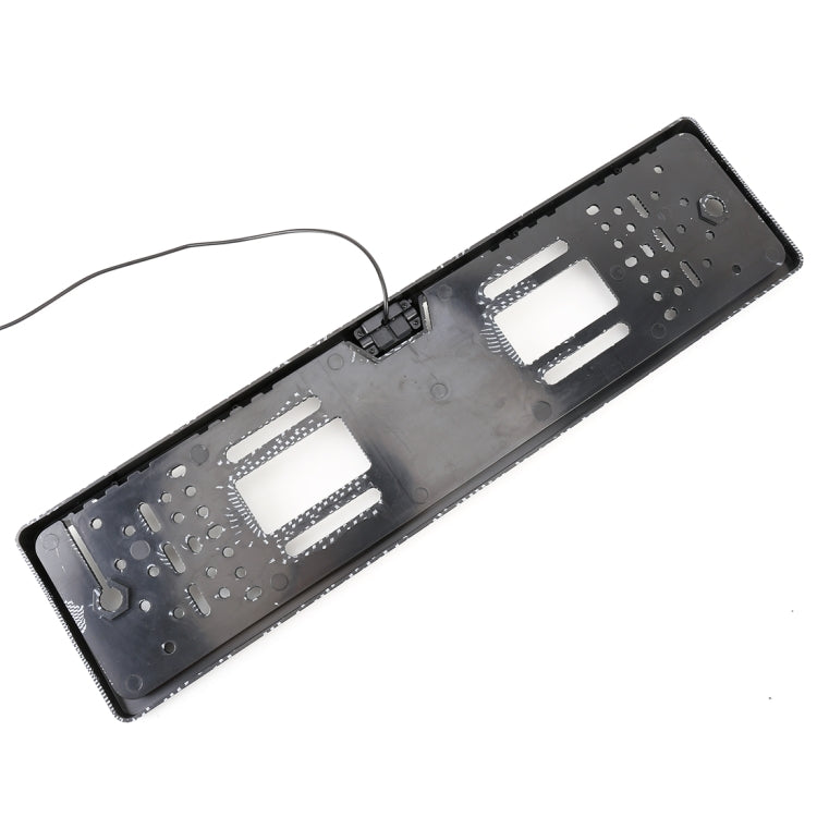 JX-9488 720x540 Pixel effettivi NTSC 60HZ CMOS II Telecamera di retromarcia per auto universale impermeabile in fibra di carbonio con lampada 4LED a luce bianca 2W 80LM 5000K, DC 12V, Lunghezza cavo: 4m, Black (Carbon Fiber )