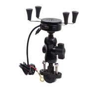 Caricabatterie per telefono con staffa per telefono in lega di alluminio a forma di X per motocicletta 5V 2.1A, CS-416A3
