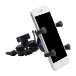 Caricabatterie per telefono con staffa per telefono in lega di alluminio a forma di X per motocicletta 5V 2.1A, CS-416A3