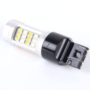 2 PZ T20/7443-42LED 20W 21*2835W+21*2835Y Luce bianca+gialla Indicatore di direzione con lente.CC 12-24 V, T20