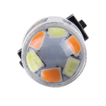 2 PZ T20/7443-42LED 20W 21*2835W+21*2835Y Luce bianca+gialla Indicatore di direzione con lente.CC 12-24 V, T20