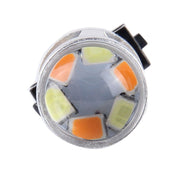 2 PZ T20/7443-42LED 20W 21*2835W+21*2835Y Luce bianca+gialla Indicatore di direzione con lente.CC 12-24 V, T20