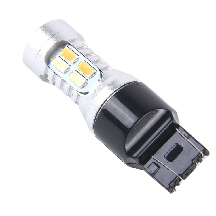 2 PZ T20/7443 10W 1000 LM 6000K Luce bianca + gialla Indicatore di direzione con 20 lampade SMD-5730-LED e lente.CC 12-24 V, T20 with 20 SMD-5730-LED Lamps