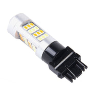 2 PZ T25/3157 10W 1000 LM 6000K Luce bianca + gialla Indicatore di direzione con 42 lampade SMD-2835-LED e lente.CC 12-24 V, T25 with 42 SMD-2835-LED Lamps