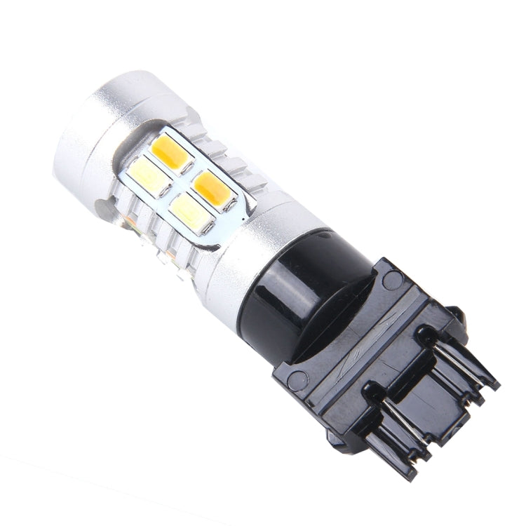 2 PZ T25/3157 10W 1000 LM 6000K Luce bianca + gialla Indicatore di direzione con 20 lampade SMD-5730-LED e lente.CC 12-24 V, T25 with 20 SMD-5730-LED Lamps