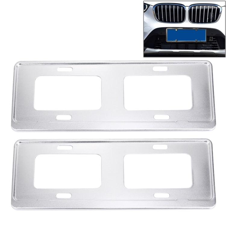 Supporto per supporto per telaio con staffa per targa in lega di magnesio da 2 pezzi (argento), Magnesium Alloy Bracket