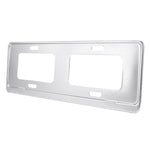 Supporto per supporto per telaio con staffa per targa in lega di magnesio da 2 pezzi (argento), Magnesium Alloy Bracket