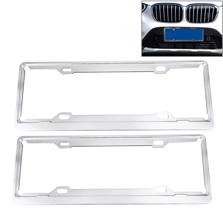Staffa per telaio in alluminio aerospaziale, supporto per targa per auto, 2 pezzi (argento), Aerospace Aluminum Bracket