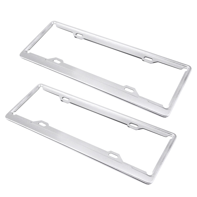 Staffa per telaio in alluminio aerospaziale, supporto per targa per auto, 2 pezzi (argento), Aerospace Aluminum Bracket