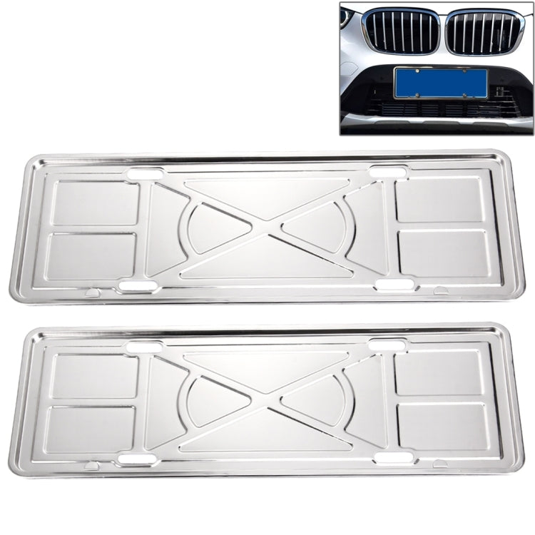 Supporto per telaio con staffa per targa in lega di alluminio da 2 pezzi (argento), Aluminium Alloy Bracket