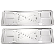 Supporto per telaio con staffa per targa in lega di alluminio da 2 pezzi (argento), Aluminium Alloy Bracket