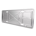Supporto per telaio con staffa per targa in lega di alluminio da 2 pezzi (argento), Aluminium Alloy Bracket