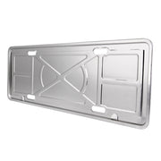 Supporto per telaio con staffa per targa in lega di alluminio da 2 pezzi (argento), Aluminium Alloy Bracket