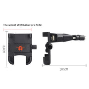 Porta cellulare portatile per caricabatterie USB in lega di alluminio per moto, versione per manubrio, 3089