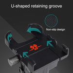 Porta cellulare portatile per caricabatterie USB in lega di alluminio per moto, versione per manubrio, 3089