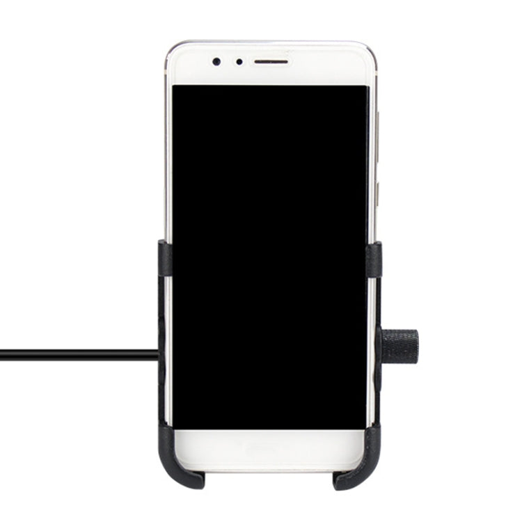 Porta cellulare portatile per caricabatterie USB in lega di alluminio per moto, versione per manubrio, 3089