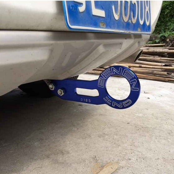Anello per rimorchio con gancio di traino posteriore in lega di alluminio Benen per auto universale con due fori per viti, Blue, Black, Gold, Purple, Red, Silver