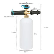 Pistola per spruzzatore d'acqua con generatore di schiuma di sapone per autolavaggio ad alta pressione, cavo esterno: 18 x 1,5, Outer Wire: 18 x 1.5