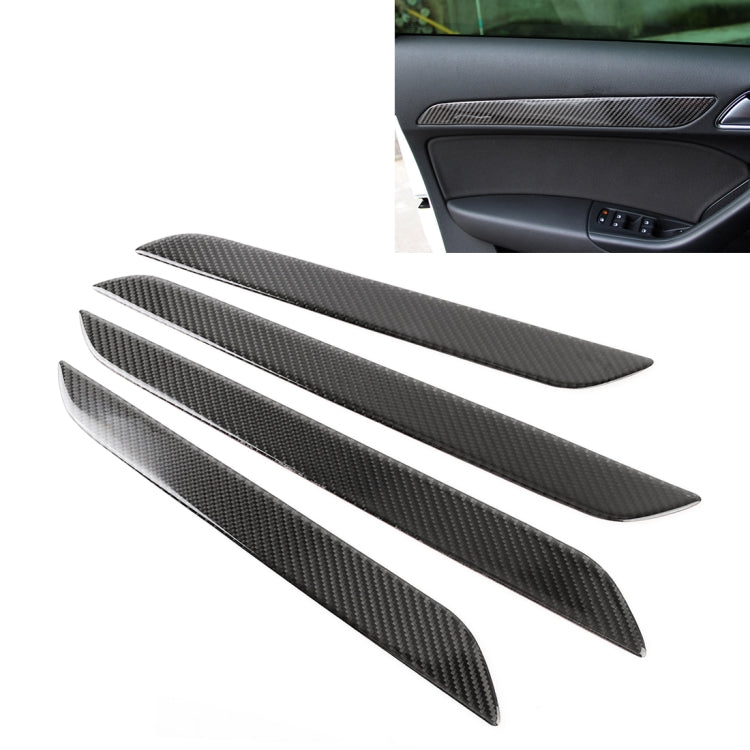 Adesivo decorativo per pannello porta auto in fibra di carbonio da 4 pezzi per Audi Q3, Door Panel