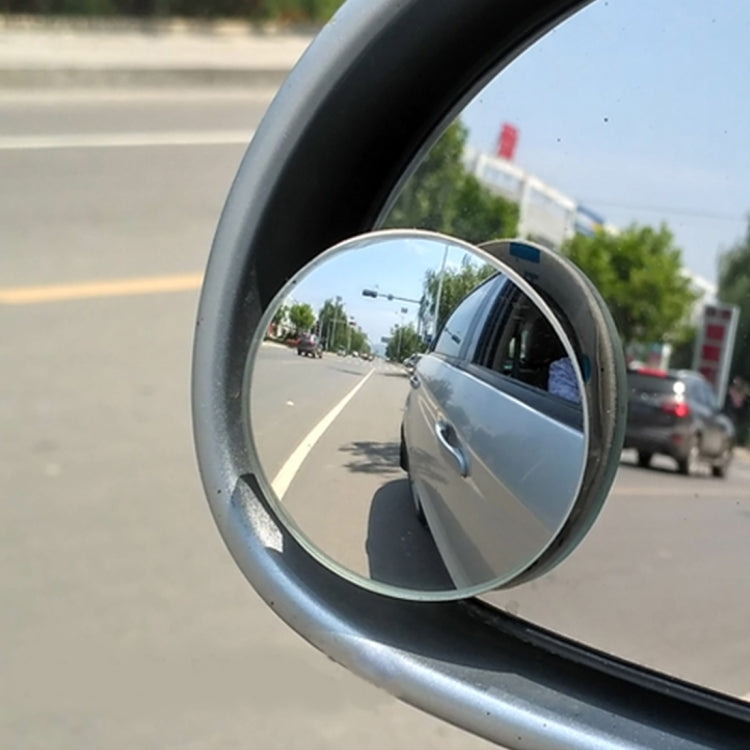 2 pezzi XIAOLIN XL-1008A Punto cieco per auto Vista posteriore Specchio grandangolare regolabile con angolo di 360 gradi, Diametro: 5 cm, XL-1008A