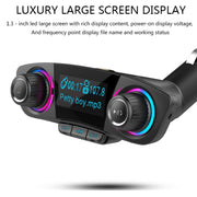 BT06 Dual USB Ricarica Smart Bluetooth 4.0 + EDR Trasmettitore FM Lettore musicale MP3 Kit per auto con schermo LED da 1,3 pollici, supporto chiamata Bluetooth, scheda TF e disco U, BT06