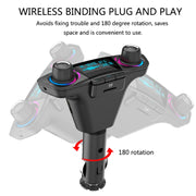 BT06 Dual USB Ricarica Smart Bluetooth 4.0 + EDR Trasmettitore FM Lettore musicale MP3 Kit per auto con schermo LED da 1,3 pollici, supporto chiamata Bluetooth, scheda TF e disco U, BT06