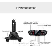 BT06 Dual USB Ricarica Smart Bluetooth 4.0 + EDR Trasmettitore FM Lettore musicale MP3 Kit per auto con schermo LED da 1,3 pollici, supporto chiamata Bluetooth, scheda TF e disco U, BT06