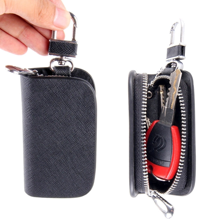 Borsa porta chiavi universale in pelle denim con cerniera appesa alla vita (non include la chiave)