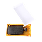 Borsa porta chiavi con cerniera universale in pelle impastata con texture in vita (senza chiave inclusa)