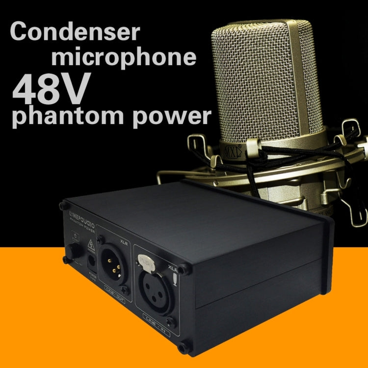 LINEPAUDIO A963 Condenser Microphone 48V Pro Phantom Power Source, A963