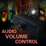 LINEPAUDIO A967 Fully Balanced Passive Preamplifier Active Speaker Two-Channel Volume Controller, A967