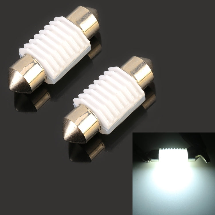2 PZ 31mm DC12V 1.7W 6000K 135LM 2LED SMD-3030 Lampada da lettura per auto, con decodificatore, 31mm, with Decoder