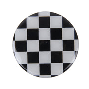 Decorazione della copertura centrale dei coprimozzi delle ruote degli adesivi per auto in metallo con griglia bianca e nera da 4 pezzi, White Black Grid