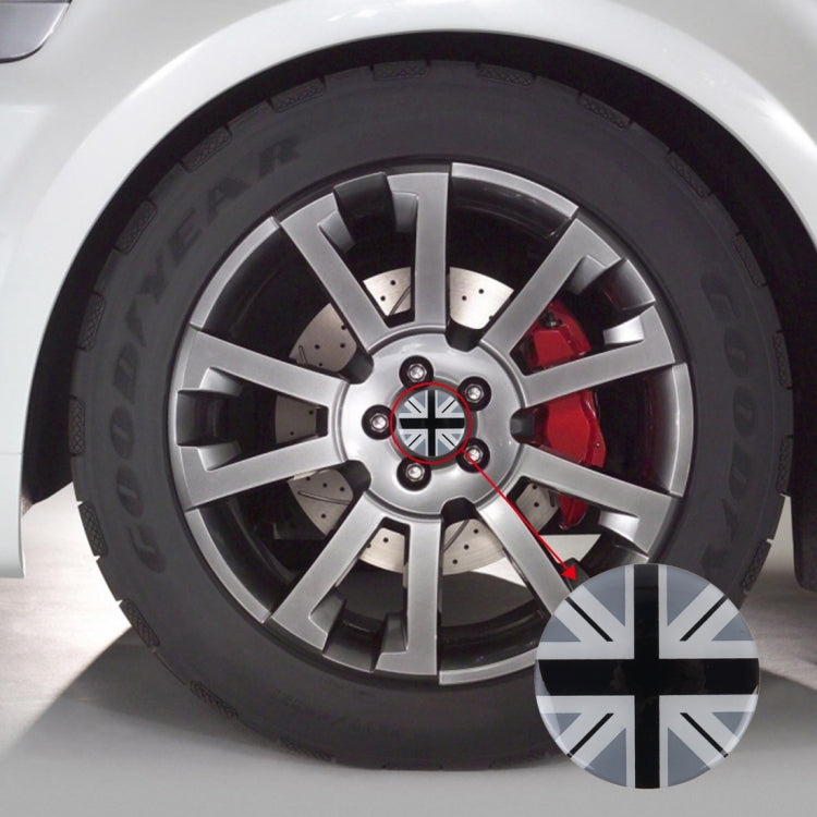 4 pezzi bandiera nazionale adesivo in metallo per auto coprimozzo ruota decorazione copertura centrale, England  Flag 1