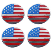 4 pezzi di adesivi per auto in metallo con bandiera USA, coprimozzo ruota, decorazione della copertura centrale, USA Flag