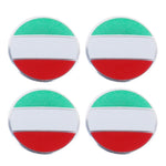 4 pezzi bandiera italiana adesivo per auto in metallo coprimozzo ruota decorazione copertura centrale, Italy Flag